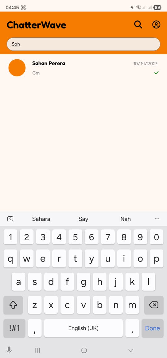 Search Screen