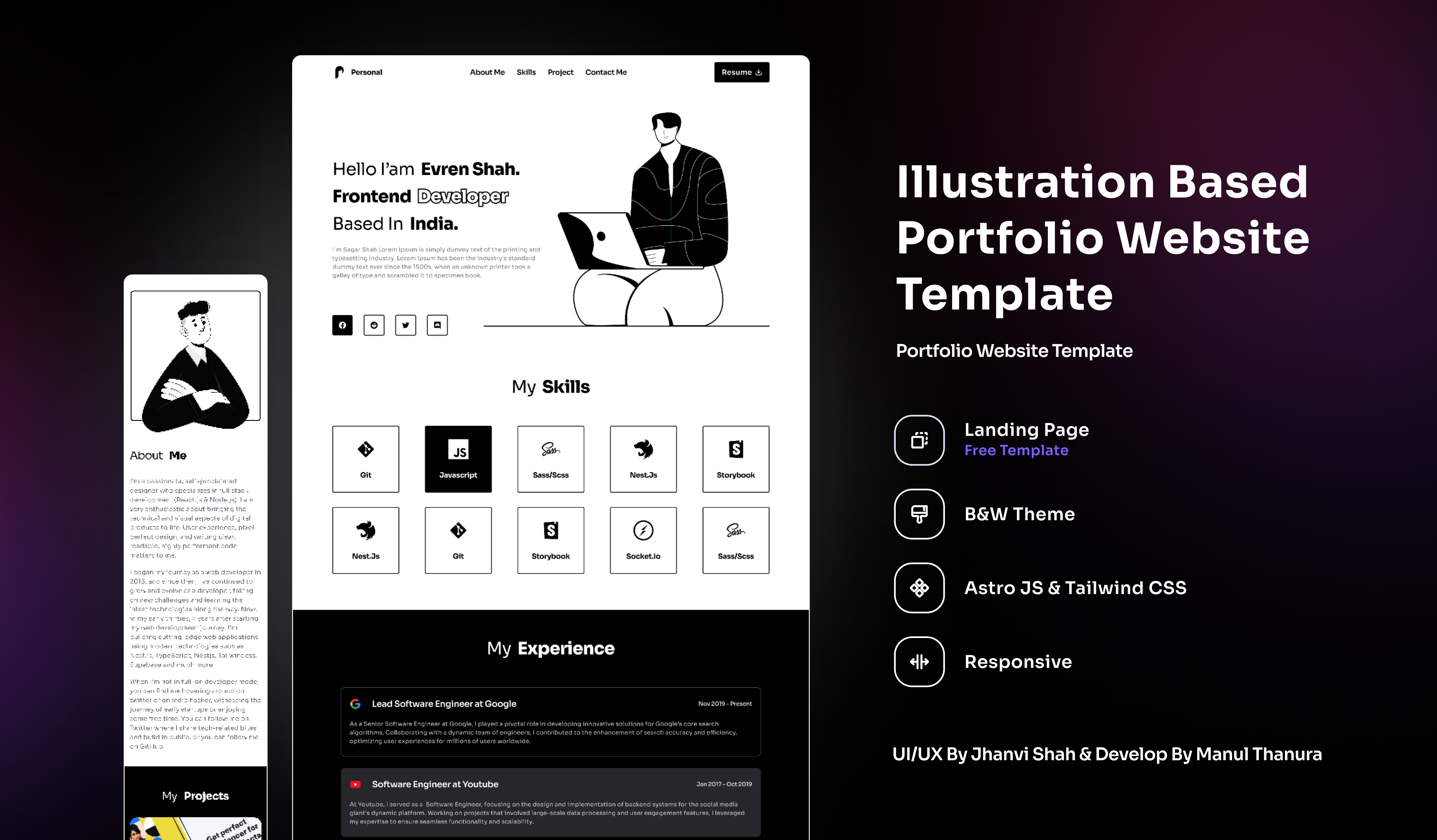 Illustration-Based-Portfolio 网站模板截图