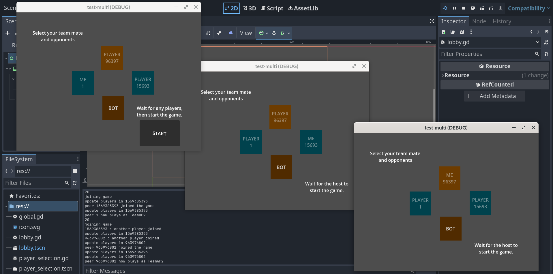 Screenshot of 3 instances running in parallel.