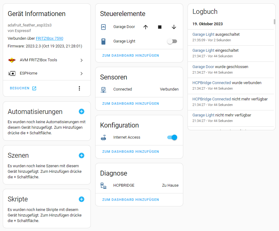 Home Assistant Device Overview