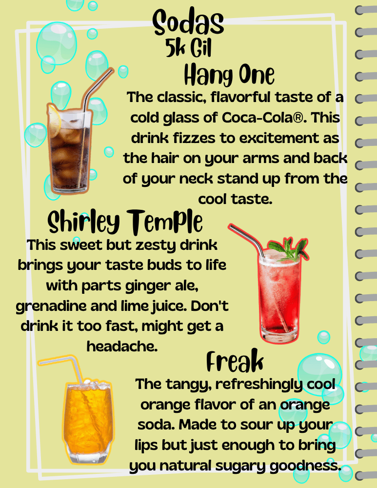 Menu page 1