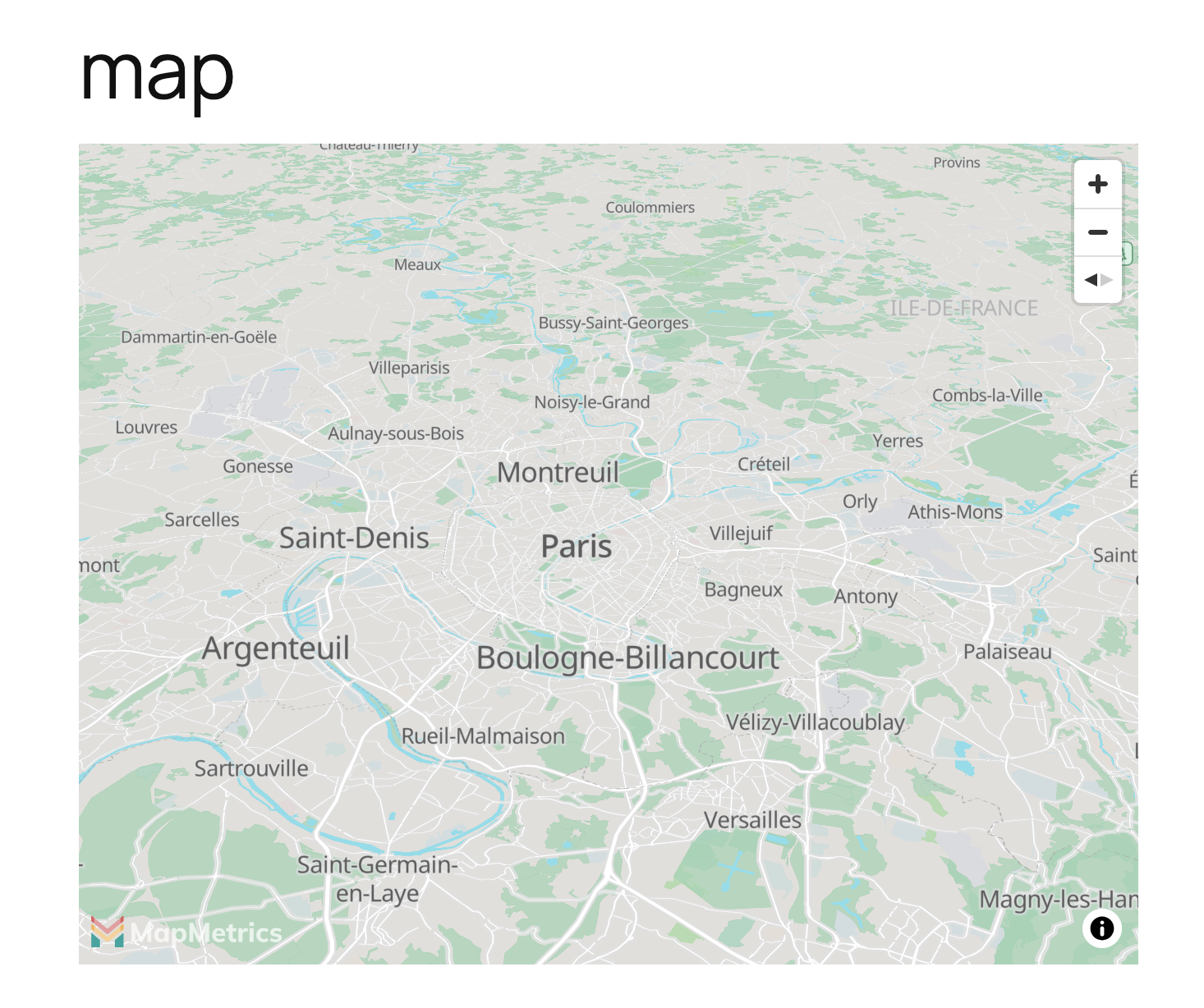 MapMetrics Map Example