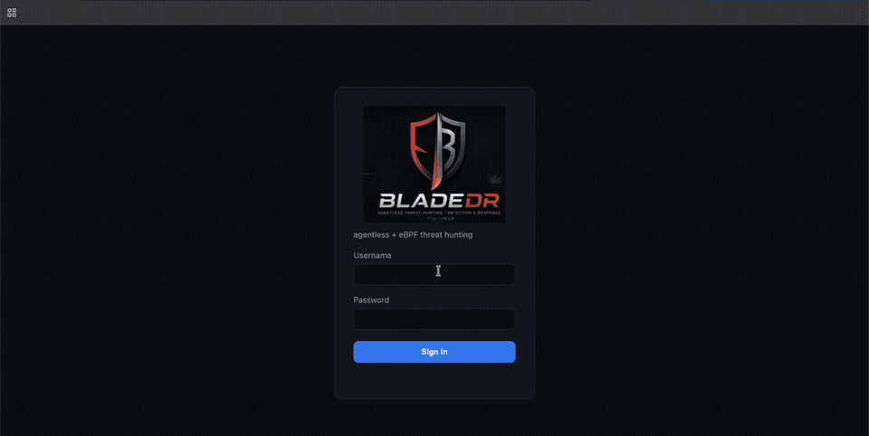 bladedr web console