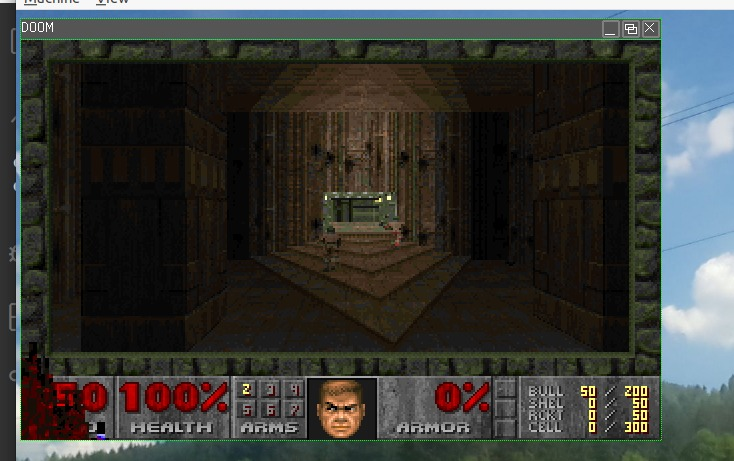 DOOM 2 running on MaslOS Doom Port
