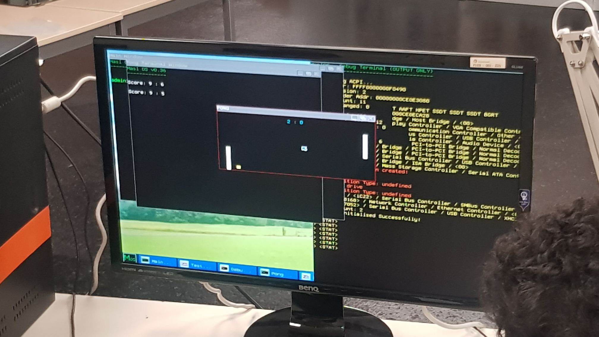 Pong running on real hardware Pong running on real hardware