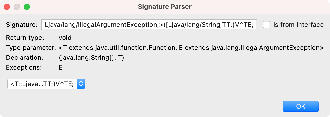 Signature Parser