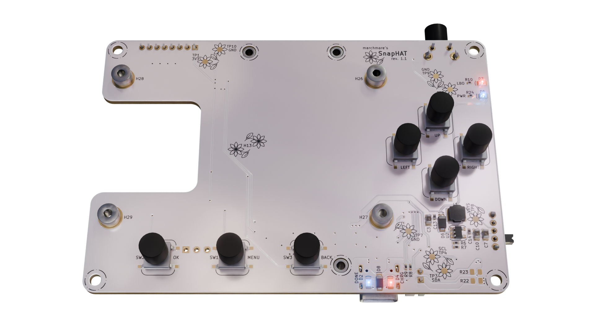 SnapHAT main board, from the project README