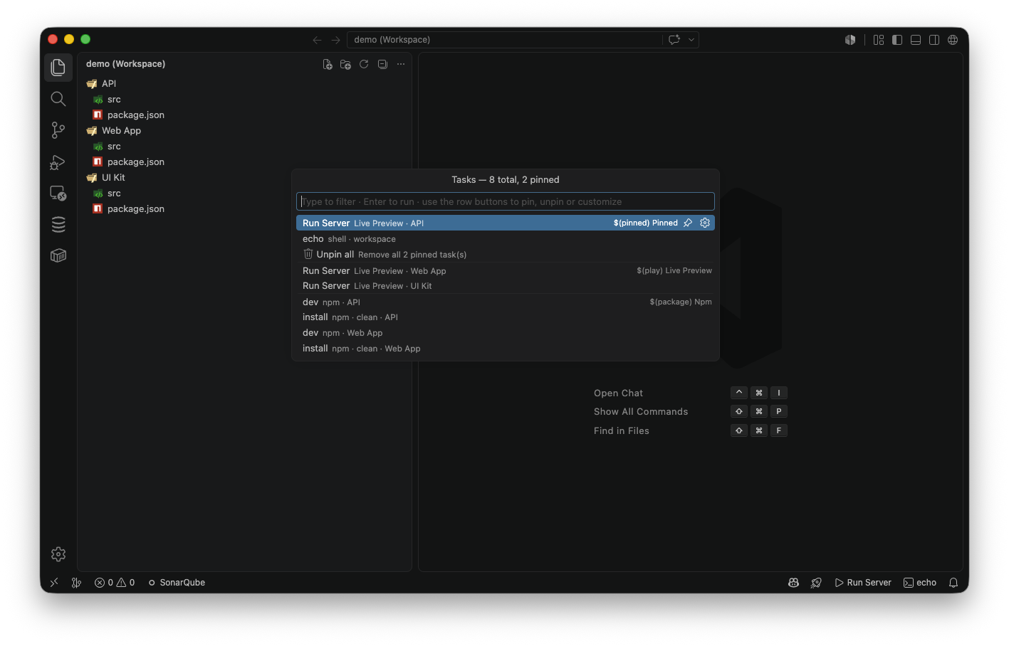 Task Pinboard picker
