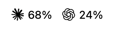Claude and Codex quota icons in the menu bar