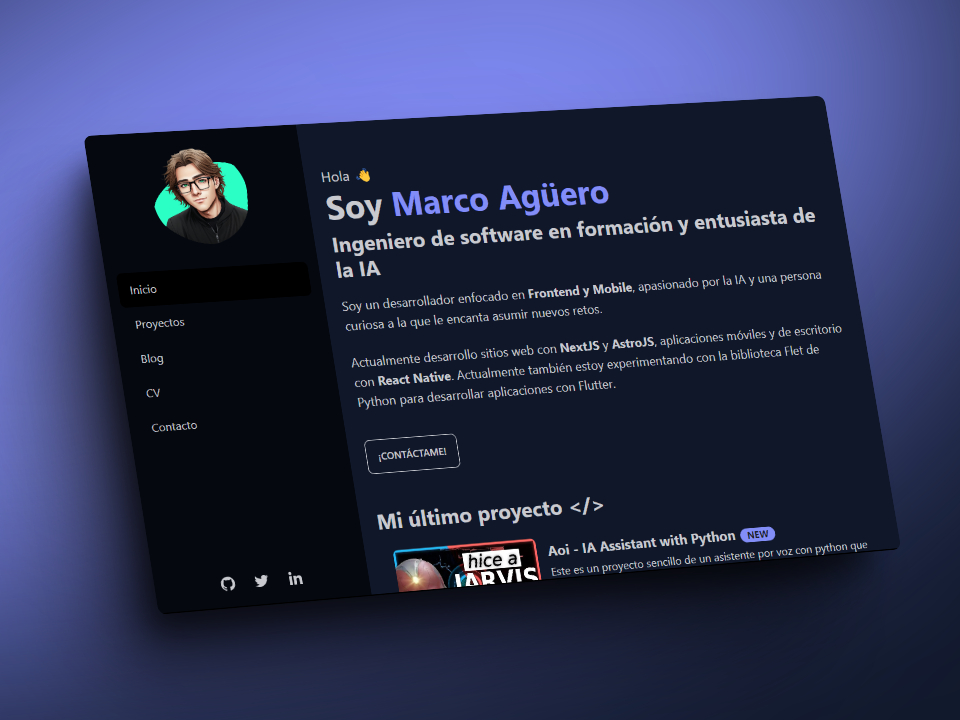 Personal Porfolio Website made with Astrofy template