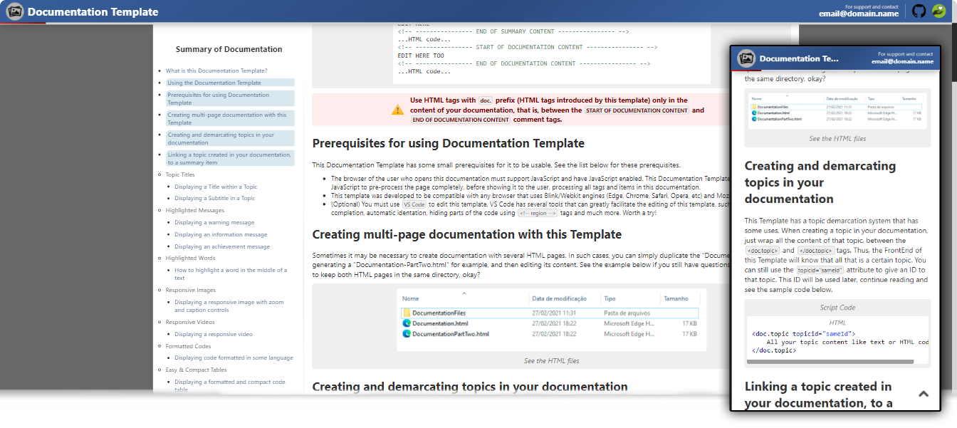documentation-template 网站模板截图