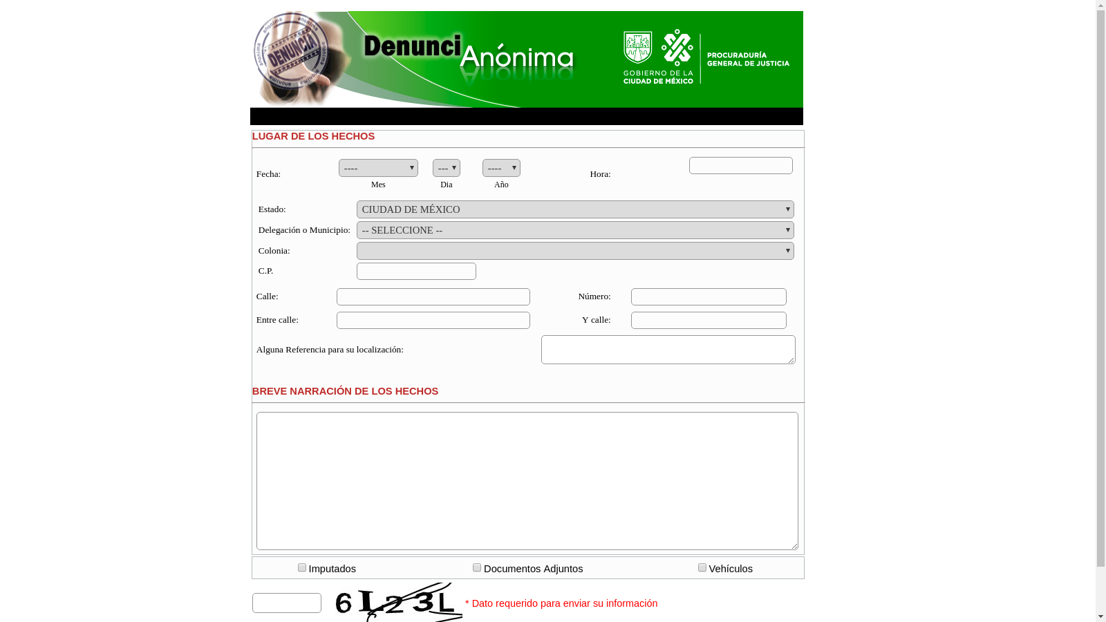 Encuesta de denunca anonima