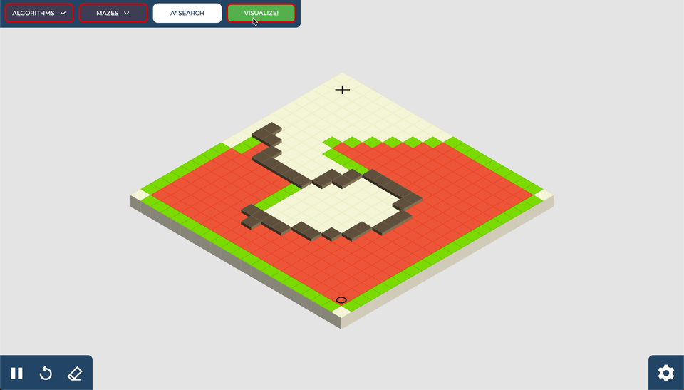 Moving start and end blocks after algorithm completion