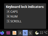 Keyboard LED indicators