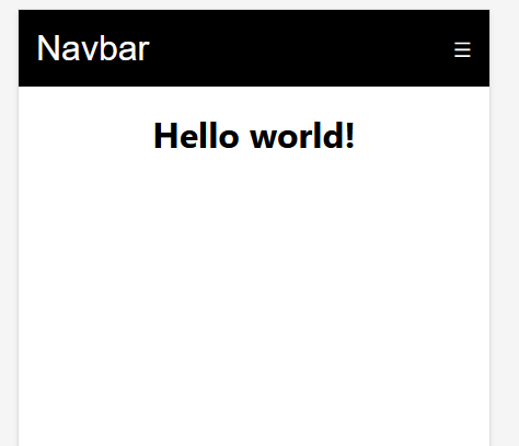 Collapsed navbar screenshot, menu closed.
