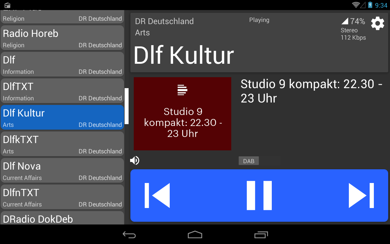 Interface on android 4.1