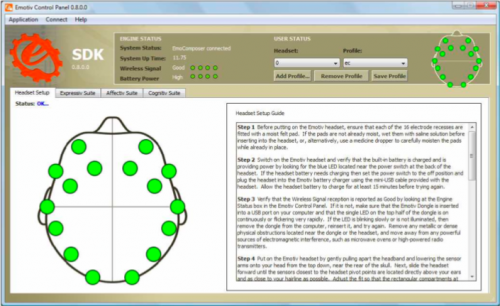 Epoc control panel