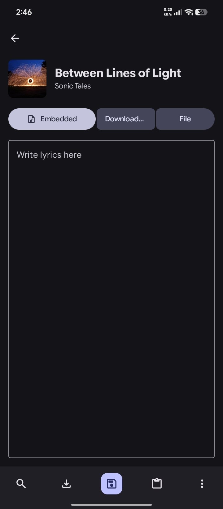 Lyrics Editor