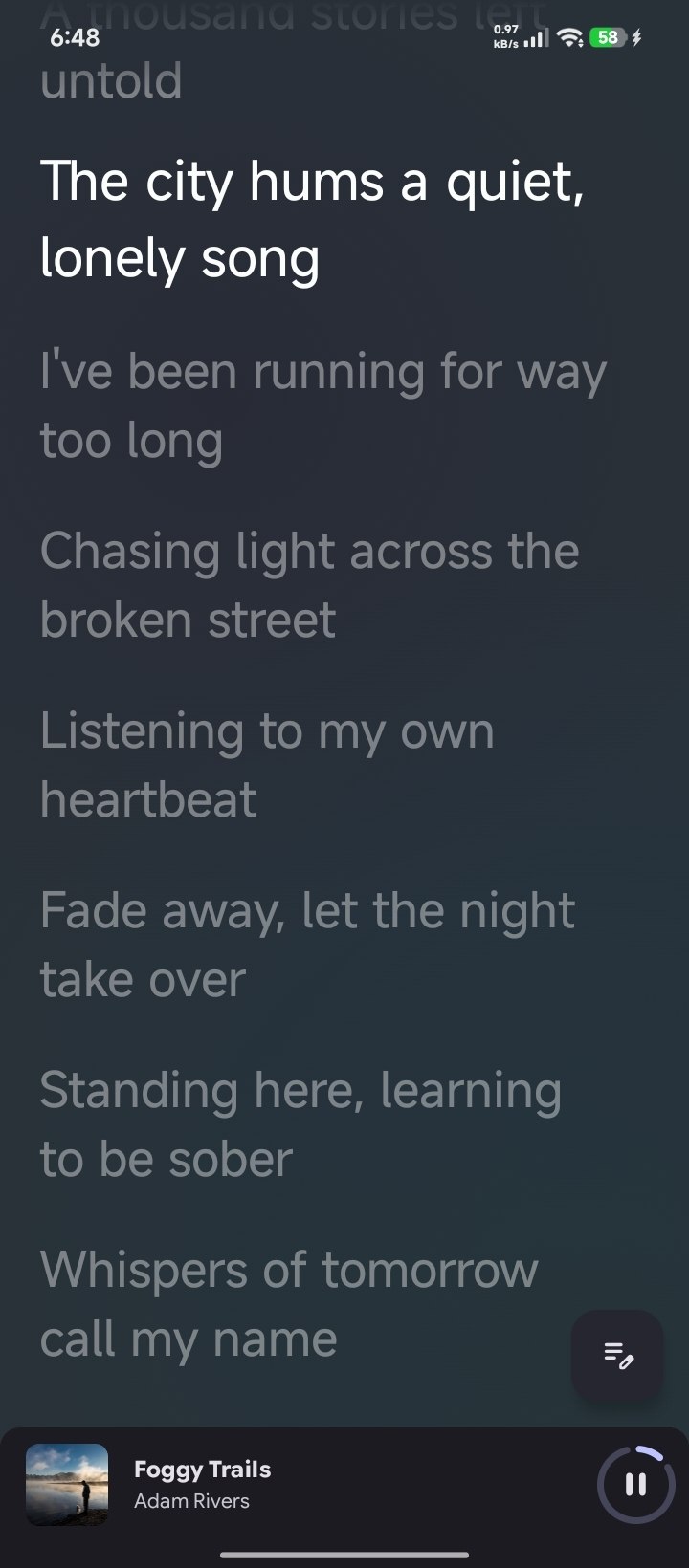 Immersive Lyrics