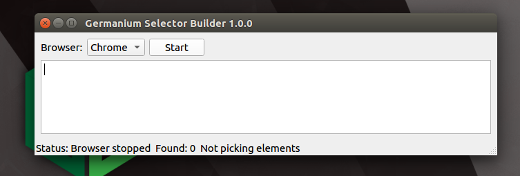 Germanium Selector Builder Started