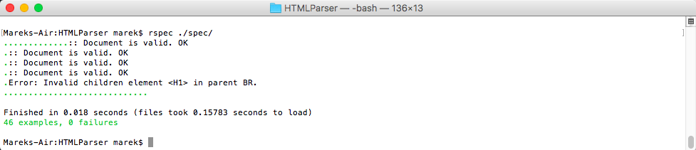 HTMLParser rspec