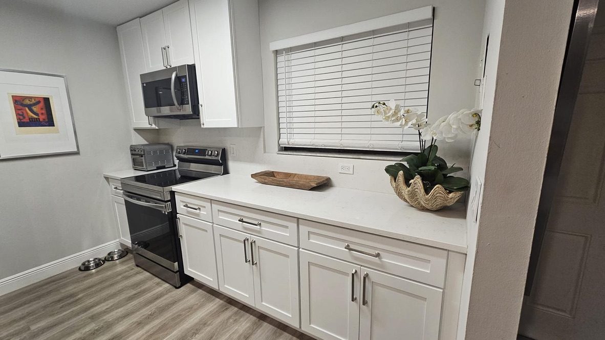 Kitchen with stainless appliances