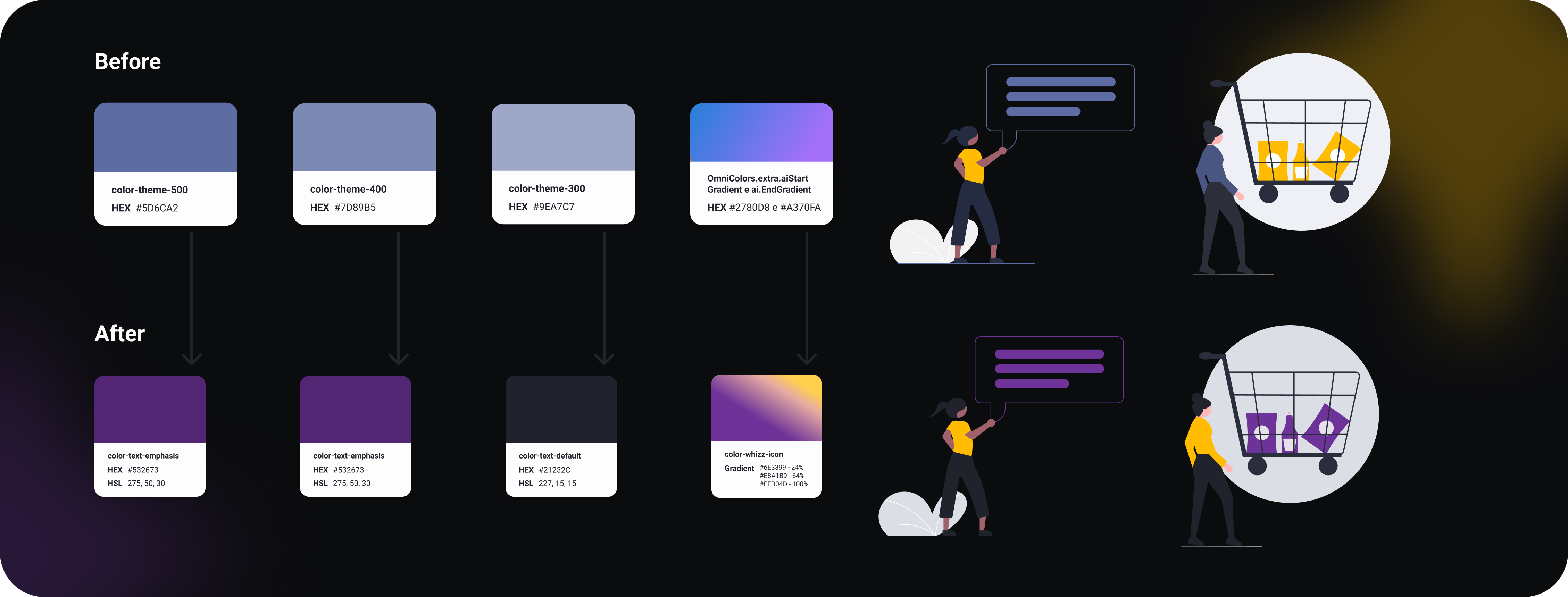 Some brand color palette changes