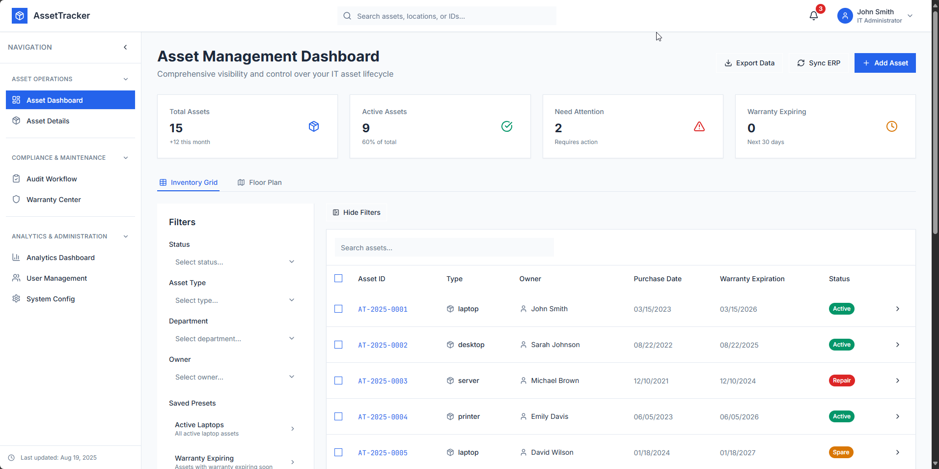 GitHub - marianz-bonfire/assets-management: The Asset Management System ...