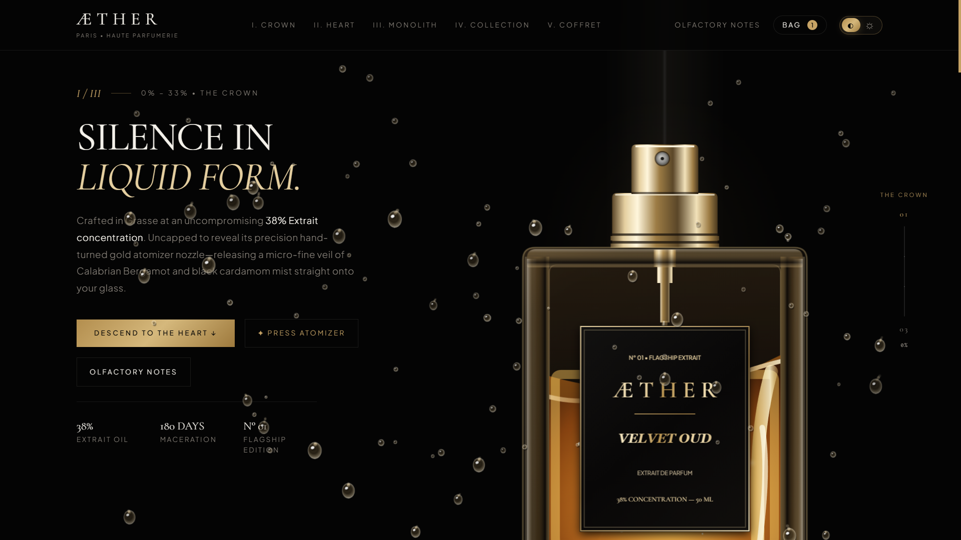 Aether website preview
