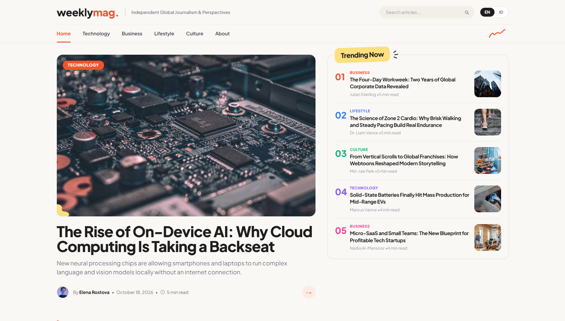 Weekly Magazine website preview