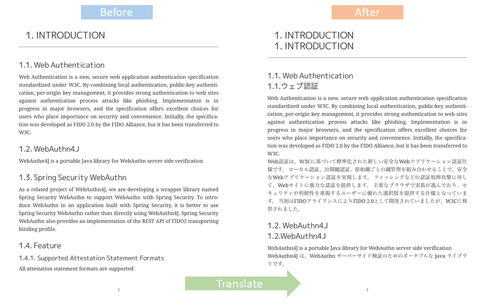 Translation sample