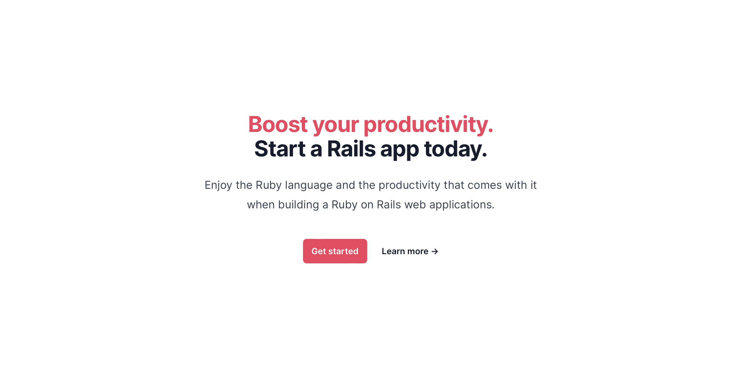 Alt Welcome Ruby on Rails