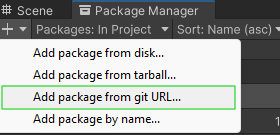 Add Package from Git URL