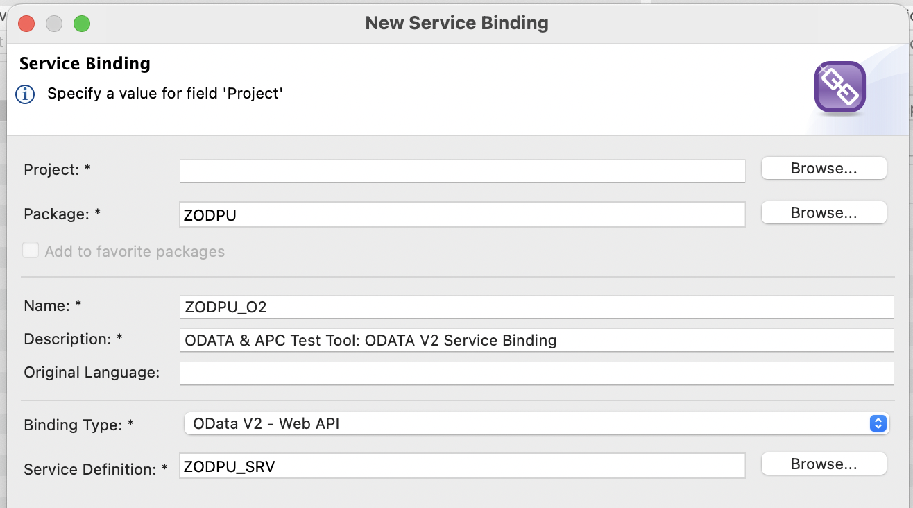 Service Binding ZODPU_02