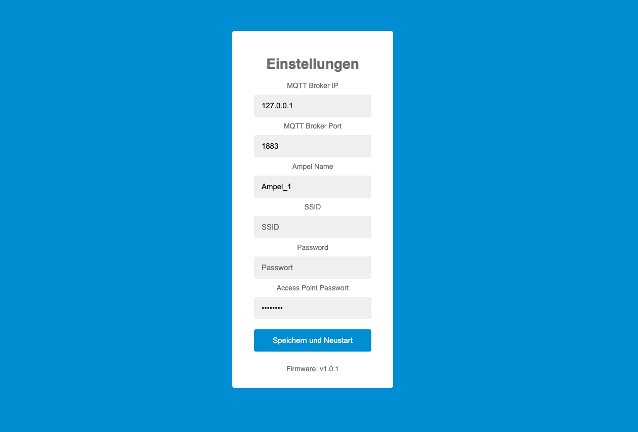 CO2 Ampel Einstellungen