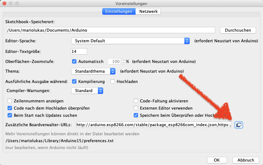 Arduino Settings