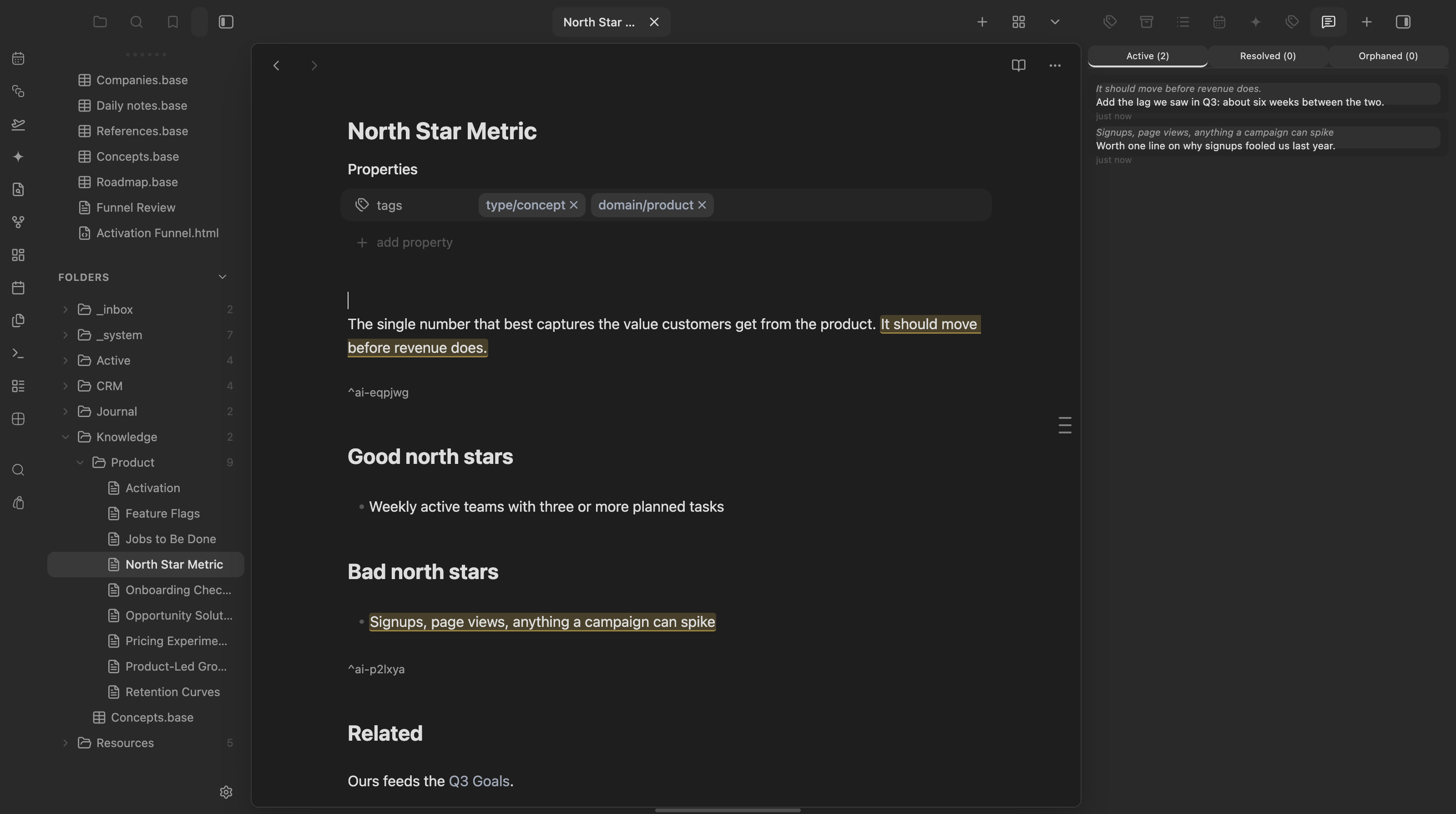 AIditor screenshot — AIditor inline annotation highlights and annotations panel