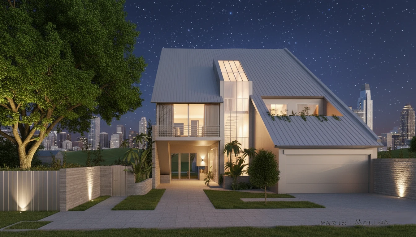 Render Noche Casa Ayacucho