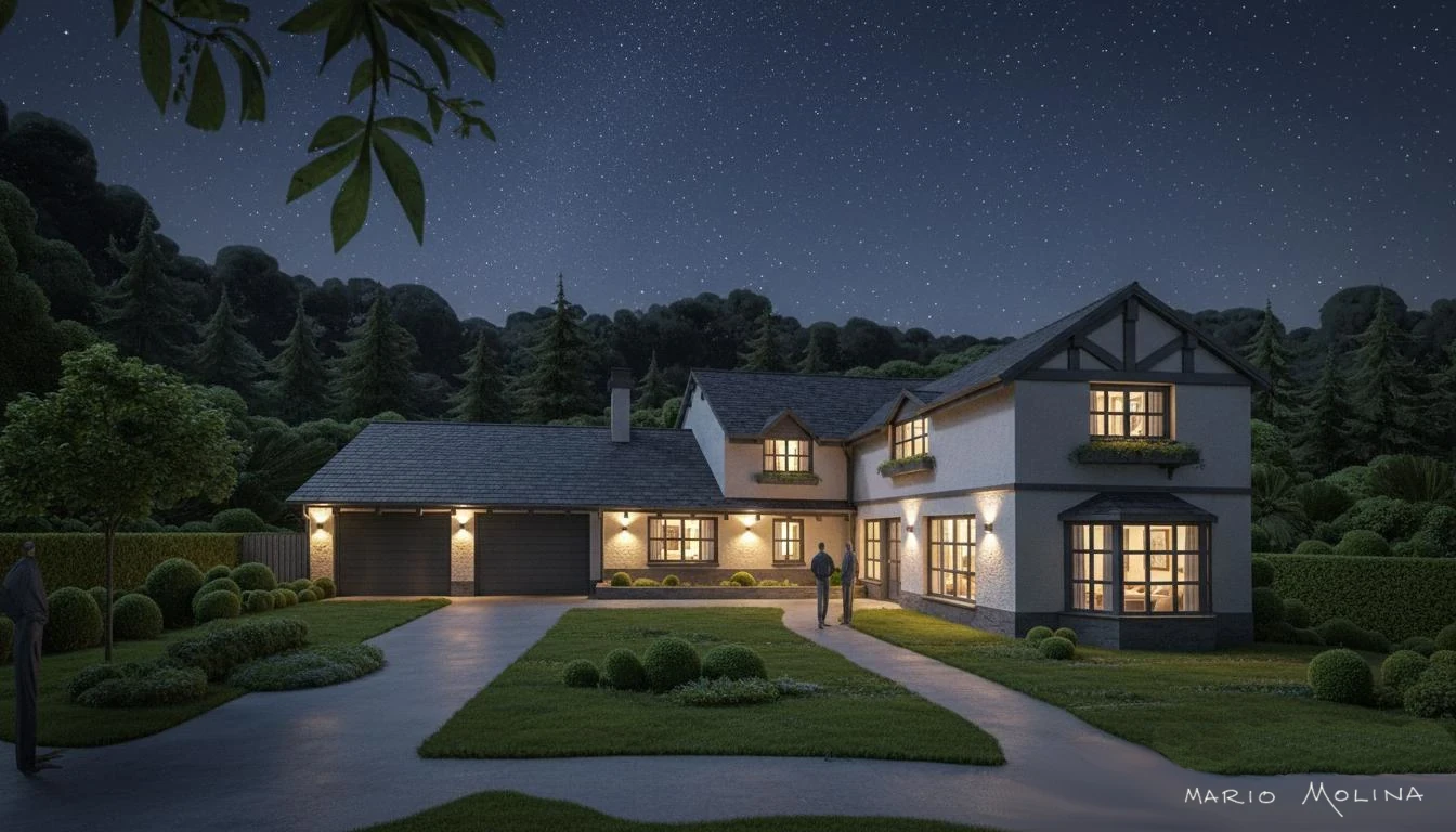 Render Noche Casa Dufaur