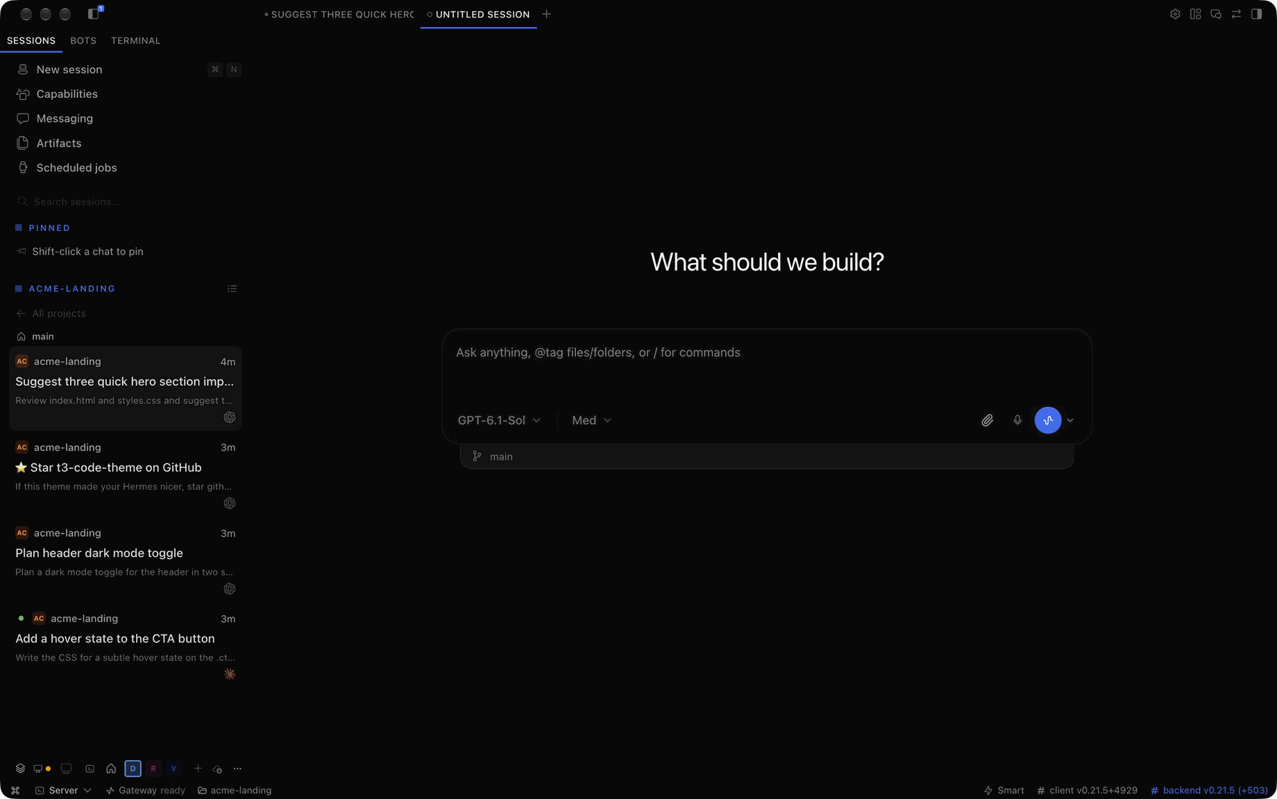 t3-code-theme screenshot 2
