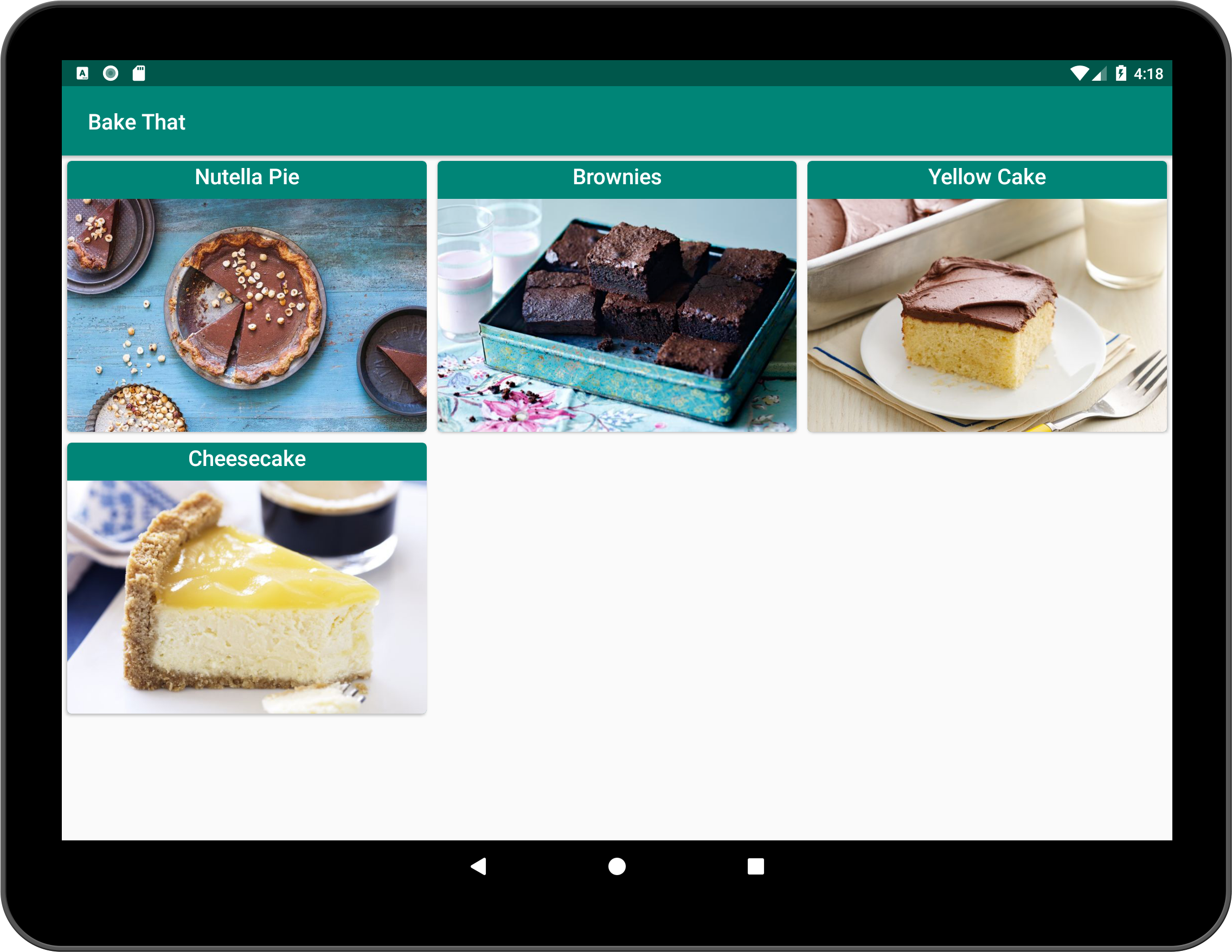 Tablet Grid Layout