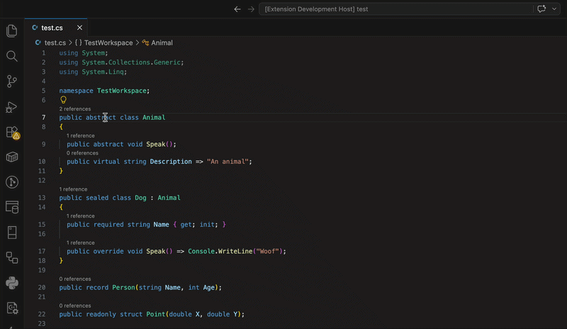 Hover example