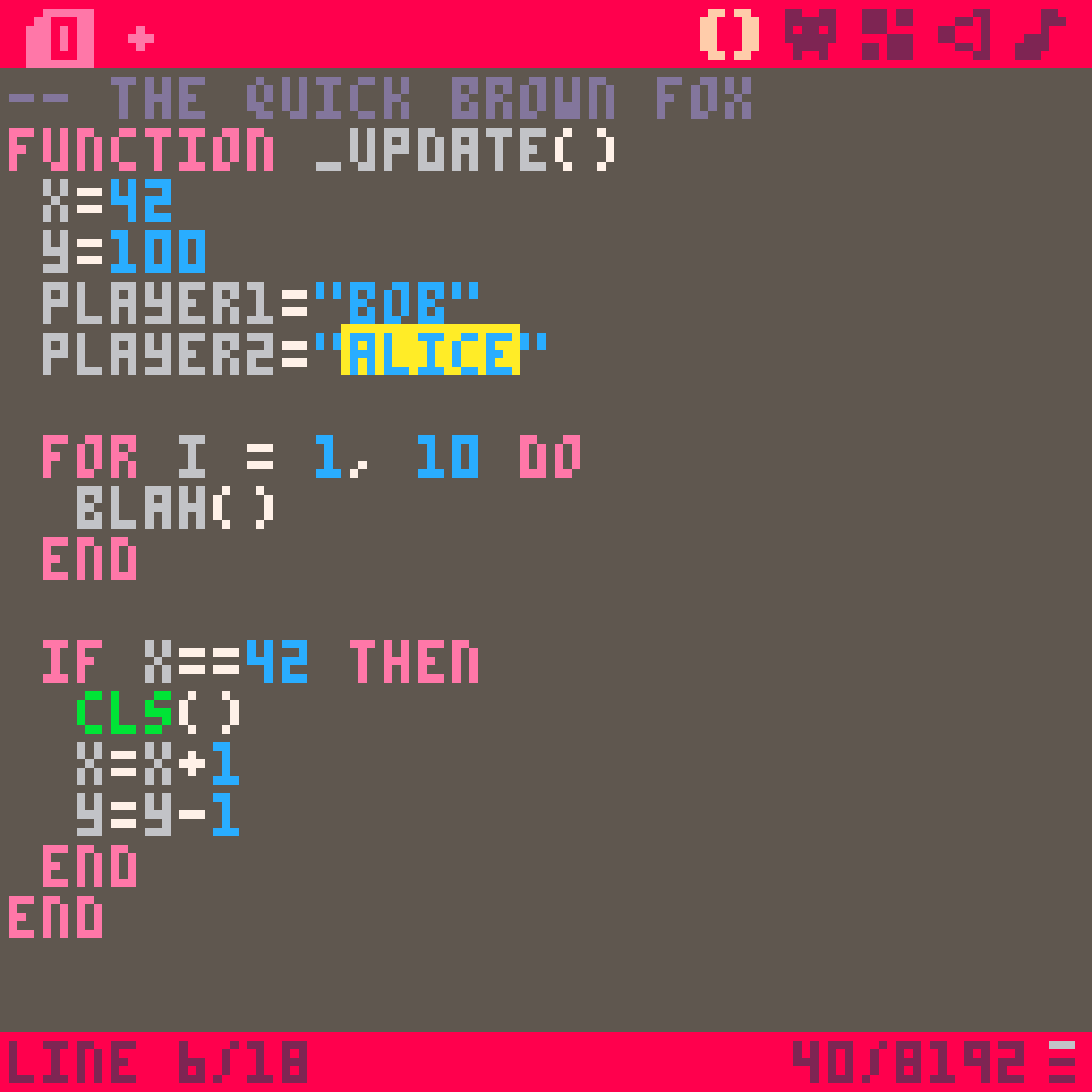 PICO-8 screenshot