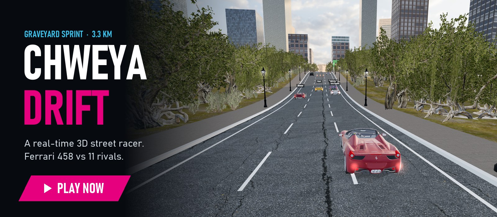 Chweya Drift — a 3D street racer, playable in the browser