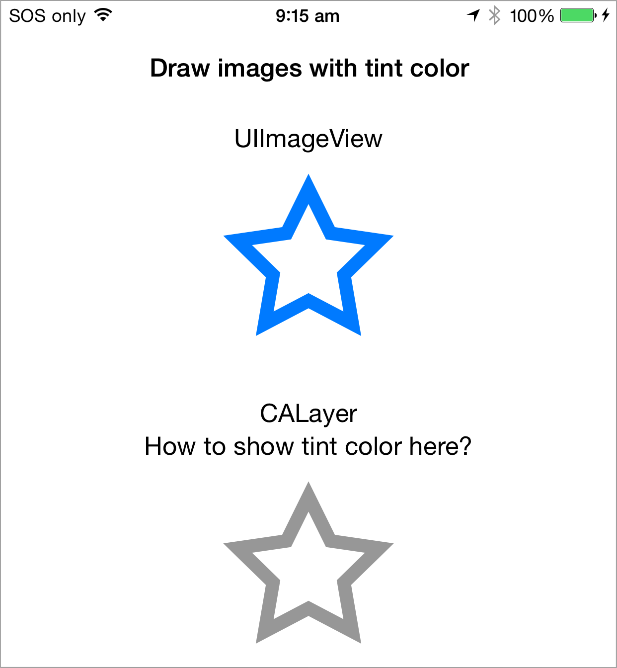 Show image with tint color on iOS