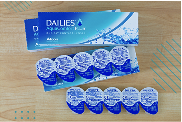 Caja de lentes de contacto Dailies Aqua Comfort Plus
