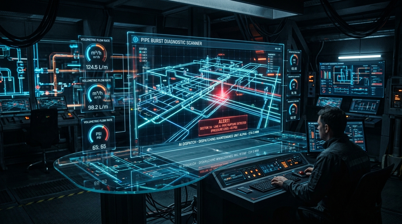 PlumbFlow AI Autonomous Hydraulic Network & Dispatch Hub
