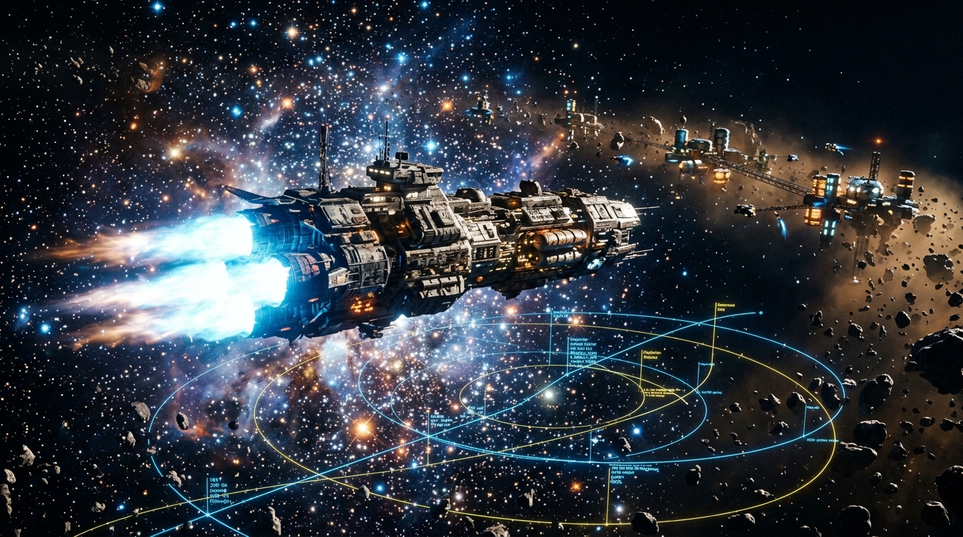 Starcluster 10,000-Star Sublight Exploration & N-Body Simulation