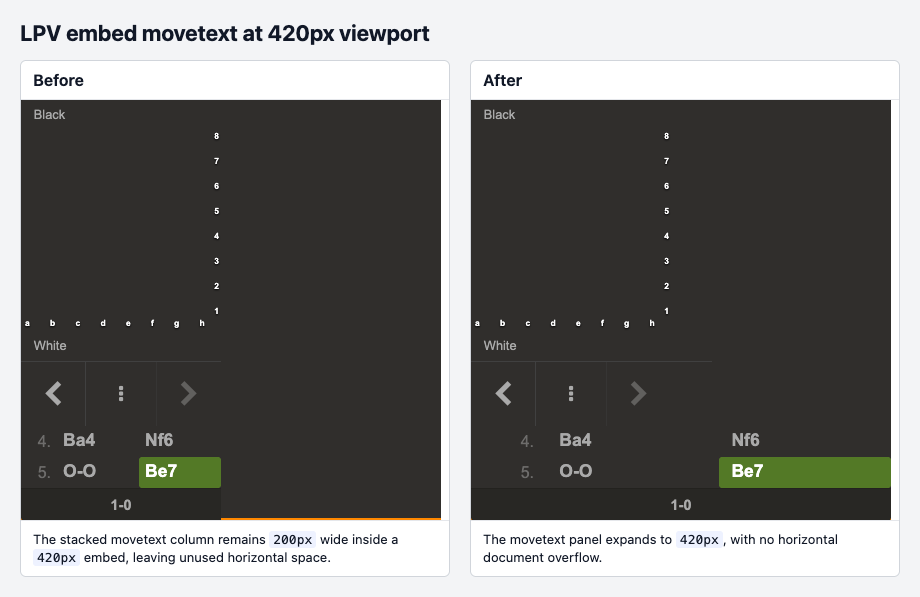 LPV embed movetext comparison