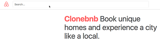 Clonebnb Search Bar